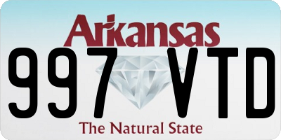 AR license plate 997VTD