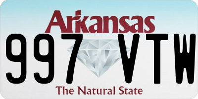 AR license plate 997VTW