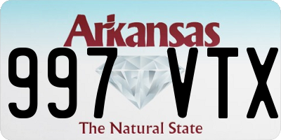AR license plate 997VTX