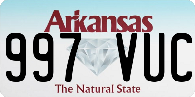 AR license plate 997VUC