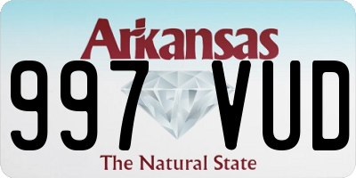 AR license plate 997VUD