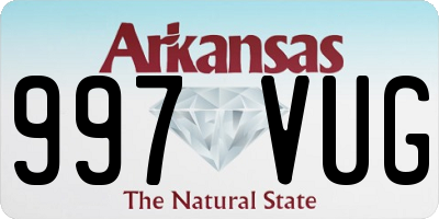 AR license plate 997VUG