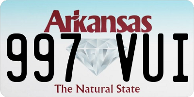 AR license plate 997VUI