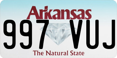 AR license plate 997VUJ