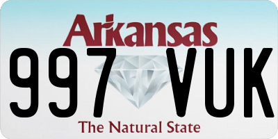AR license plate 997VUK
