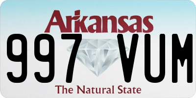 AR license plate 997VUM