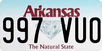AR license plate 997VUO