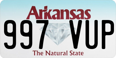 AR license plate 997VUP