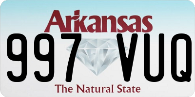 AR license plate 997VUQ