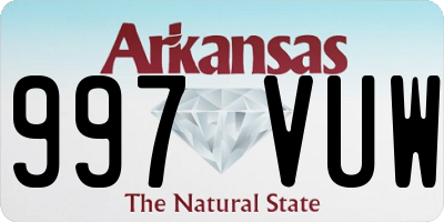 AR license plate 997VUW