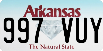 AR license plate 997VUY