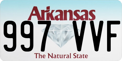 AR license plate 997VVF
