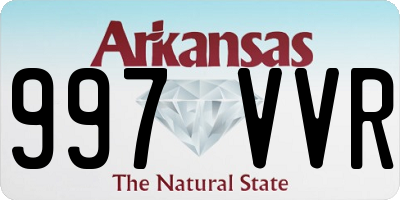 AR license plate 997VVR