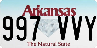 AR license plate 997VVY