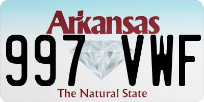AR license plate 997VWF