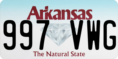 AR license plate 997VWG