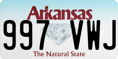 AR license plate 997VWJ