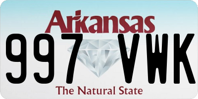 AR license plate 997VWK