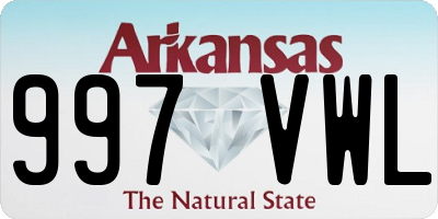 AR license plate 997VWL