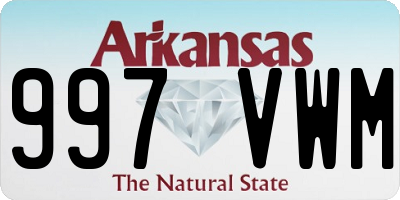 AR license plate 997VWM