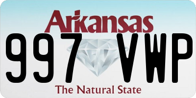 AR license plate 997VWP