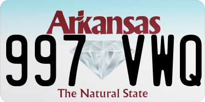 AR license plate 997VWQ