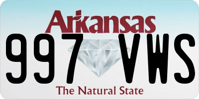 AR license plate 997VWS