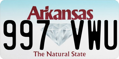 AR license plate 997VWU