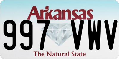 AR license plate 997VWV