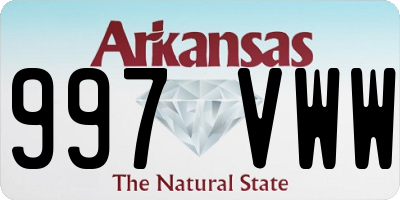 AR license plate 997VWW