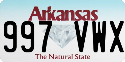 AR license plate 997VWX