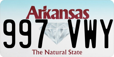 AR license plate 997VWY