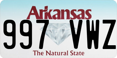 AR license plate 997VWZ