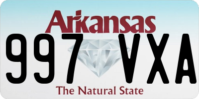AR license plate 997VXA