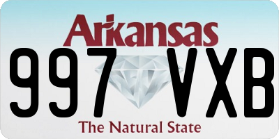 AR license plate 997VXB