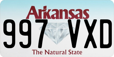 AR license plate 997VXD