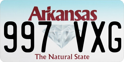 AR license plate 997VXG