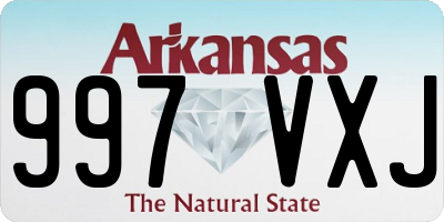AR license plate 997VXJ