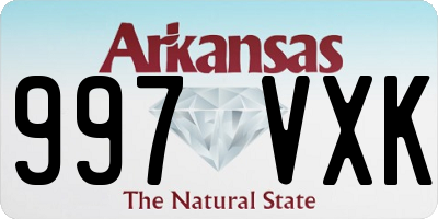 AR license plate 997VXK