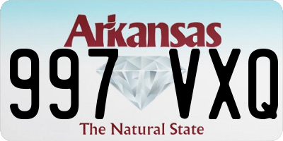 AR license plate 997VXQ