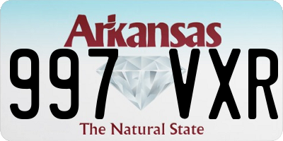 AR license plate 997VXR