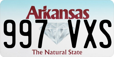 AR license plate 997VXS