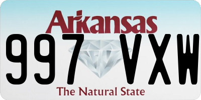 AR license plate 997VXW