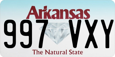 AR license plate 997VXY