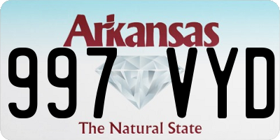 AR license plate 997VYD