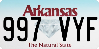 AR license plate 997VYF