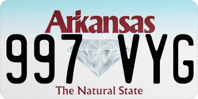 AR license plate 997VYG