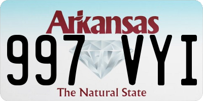 AR license plate 997VYI