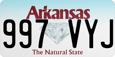 AR license plate 997VYJ