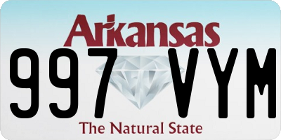 AR license plate 997VYM